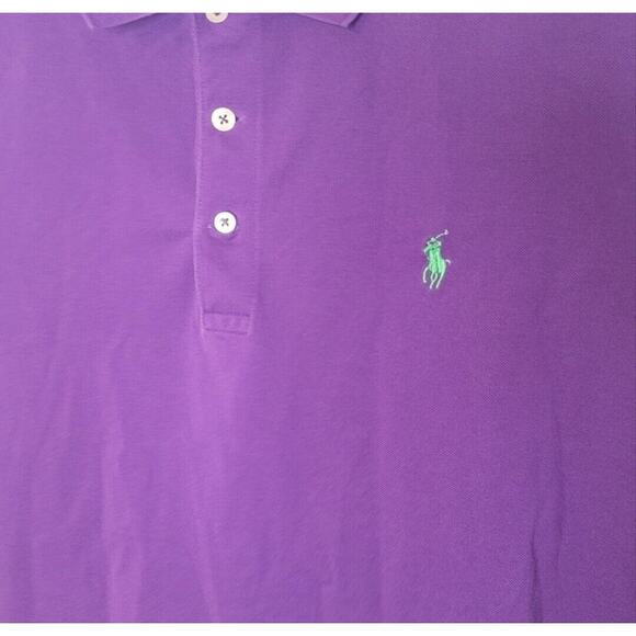 💜 Polo Golf Ralph Lauren Men’s Large Purple Jupiter Hills Pima Cotton Polo –EUC - Picture 4 of 5